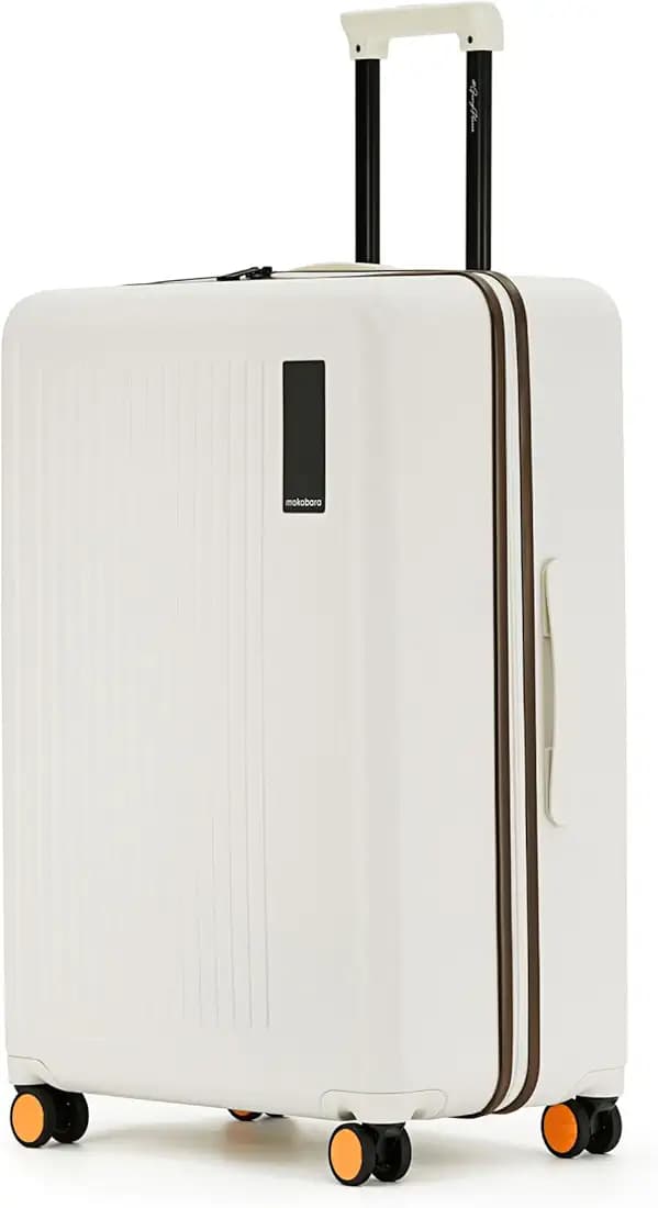 MOKOBARA The Transit Luggage Poly-Carbonate Hard Sided 8 Silent Ninja Wheels for Travelling (Still Loading Brownray (Limited Edition), Check-in Large)