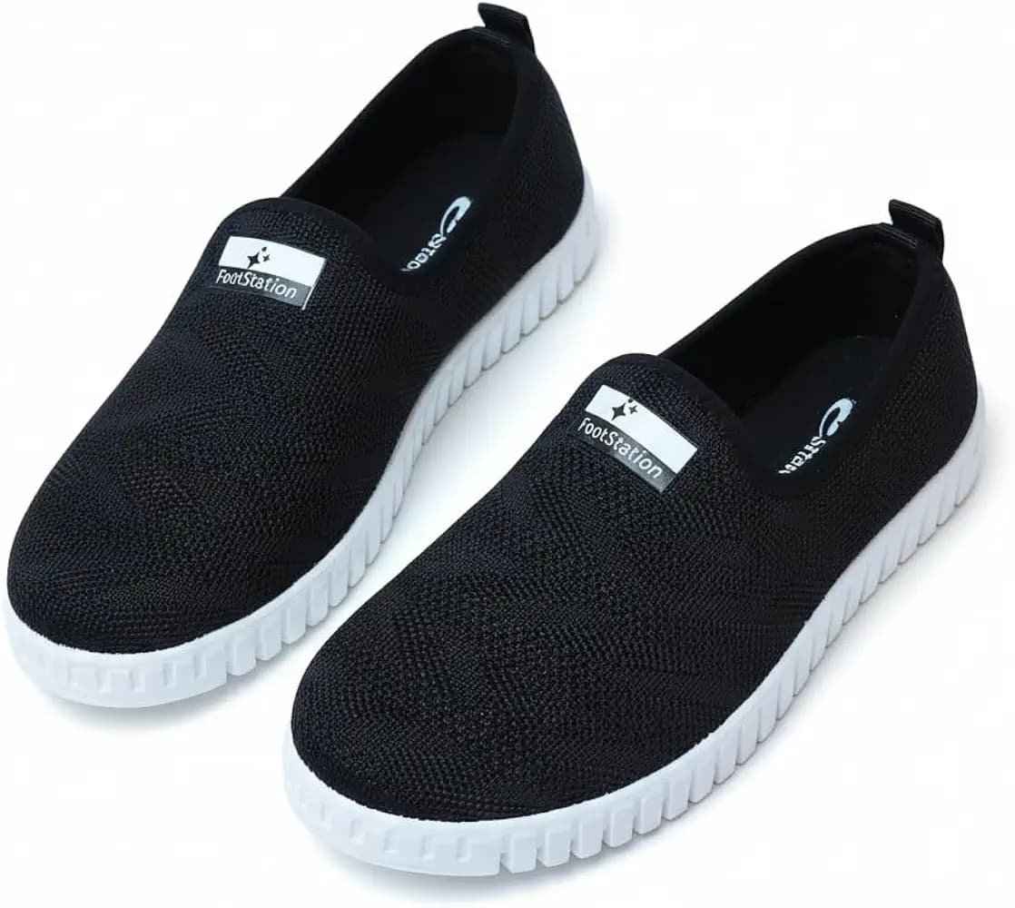 Women Slip-On Casual Shoes | Soft Cushioned Sole Lightweight Breathable Knit Everyday Sneakers