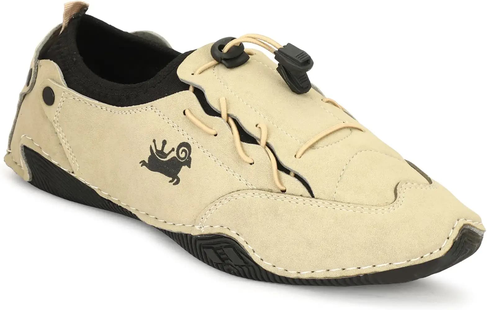 HERMIZ Lightweight & Trending Shoes for Travel & Outdoor | Fashion Biege Suede Lace-Up Casual Shoes for Men