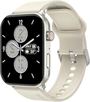 Noise Icon 5 Smartwatch with AI Watch Faces & AI Search, 1.95” AMOLED Display, 10 Days Battery, Bluetooth Calling, 100+ Sports Modes, IP68 (Starlight Gold)