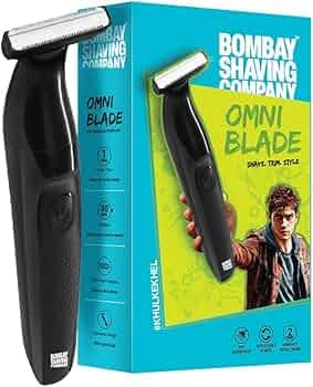 Bombay Shaving Company OmniBlade 3-in-1 Beard and Body Trimmer For Men | Trim, Style, Shave | Type C Flash Charging | Multi Length Settings Comb, Detachable Blades | Gifts For Men