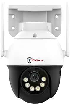 Trueview 3MP 4G Mini PT Security Camera with SIM Support | All-Time Color Vision | 360° Pan | Two-Way Audio | Human Detection | 256GB SD & Cloud | IP66 Waterproof | Alexa Compatible | STQC Certified