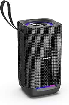 Toreto Zyra 30W Premium Wireless Bluetooth Speaker with Upto 12H Playtime, Sync 100+ Speakers with Broadcast Mode, IPX5 Water Resistant, Type-C Fast Charging, RGB Lights, BT v5.4, AUX/USB/TF Support