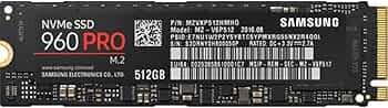 Samsung 960 Pro 512GB Internal PCIe Solid State Drive (MZ-V6P512BW)