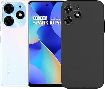 XIVY Soft Liquid Silicone Case for Tecno Spark 10 Pro | Slim & Flexible Matte Finish, Shockproof Full-Body Protection, Anti-Scratch Microfiber – Black