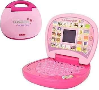 VGRASSP Educational Mini Laptop Computer for Kids Boys Girls - Learning Alphabet and Numbers with LED Display and Music - 16 x 14 cms - Colour As per Stock