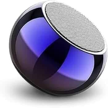 Bleaws Ultra Mini Wireless Bluetooth Speaker with Heavy Metal Electroplating Round Speaker | Wireless Power Button Controlled, 2 Hours Running Battery Pack of 1 (Multicolor)