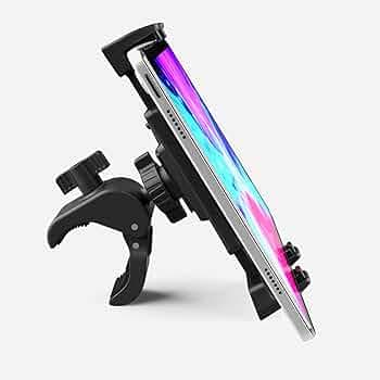 Yiting Tablet Stand, Bike Phone Holder for Indoor Gym Treadmill, Spinning Exercise Bicycle, Mic Stand, Cellphone Mount for iPad Pro, iPad, iPad mini/Air & Smartphones (4.7-12.9")