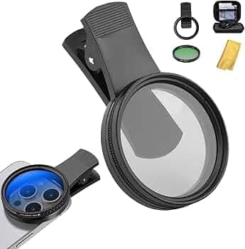 Nd Filter for Mobile Set, Mobile Lens for Photography Kit,Nd Filter for Mobile Compatible with Most Smartphones for Outdoor Photography