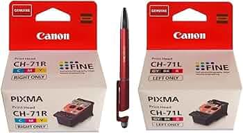 Canon Printer Head CH 71L & CH 71R for Canon G570/G670 Ink Tank Printers with ITGLOBAL 3in1 Multi-Function Mobile Phone Stand, Stylus, Ballpoint Pen (Very Colors) CH 71 CH-71