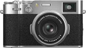 Fujifilm X100VI 40.2 MP Mirrorless Camera with Fixed 23mmF2 Lens (APS-C X-Trans CMOS 5 Sensor, X-Processor 5, Hybrid Viewfinder, LCD Tilt Touchscreen, Face Detection AF, 20 Film Simulations - Silver