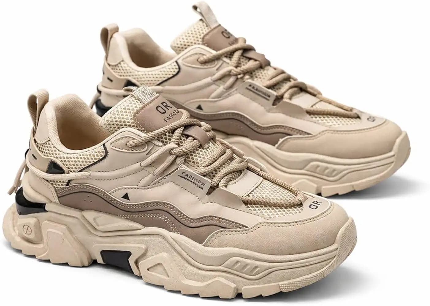 Cruiser Men’s Chunky Sneakers| Streetwear Fashion Shoes| Trendy & Stylish Lace Up Casual Sneakers | Durable Lightweight Comfortable Sports Running Walking Shoes, Cushioned Thick Insole Sneakers(2659)