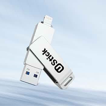 Ustick MFi Certified 128 GB 3.0 USB Flash Pen Drive with Micro USB, Type-C for iOS & Android Compatible with iPhone, iPad, Android, PC and More Devices