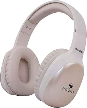 ZEBRONICS Thunder PRO Over Ear Wireless Headphone with Dual Pairing, Gaming Mode, ENC, Bluetooth, Call Function, Aux, Micro SD, Voice Assistant, Deep Bass, Up to 60h Backup (Beige)