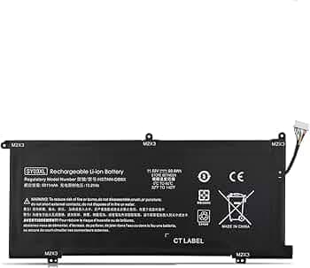 SY03XL Laptop Battery for HP Chromebook X360 14 G1 14-DA 14-DA0011DX 14-DA0021NR 14-DA0500ND Chromebook 15-DE 15-DE0010NR 15-DE0021CL L29913-221 L29959-002 SY03060XL 11.55V 60.9Wh