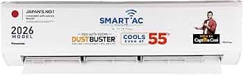 Panasonic 1.5 Ton 4 Star Premium WiFi Inverter Smart Split AC (DustBuster Tech, Matter Enabled, AI, Higher Airflow, Copper Cond., 8in1 Convertible,4-Way,PM0.1 Filter,CS/CU-NU18BKY4WX,New Star rated,White)