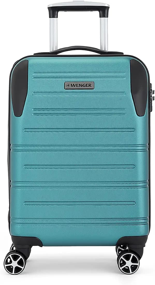WENGER Acrylonitrile Butadiene Styrene (ABS) Hard 55 cms Luggage- Carry-On Luggage(612057_Teal)