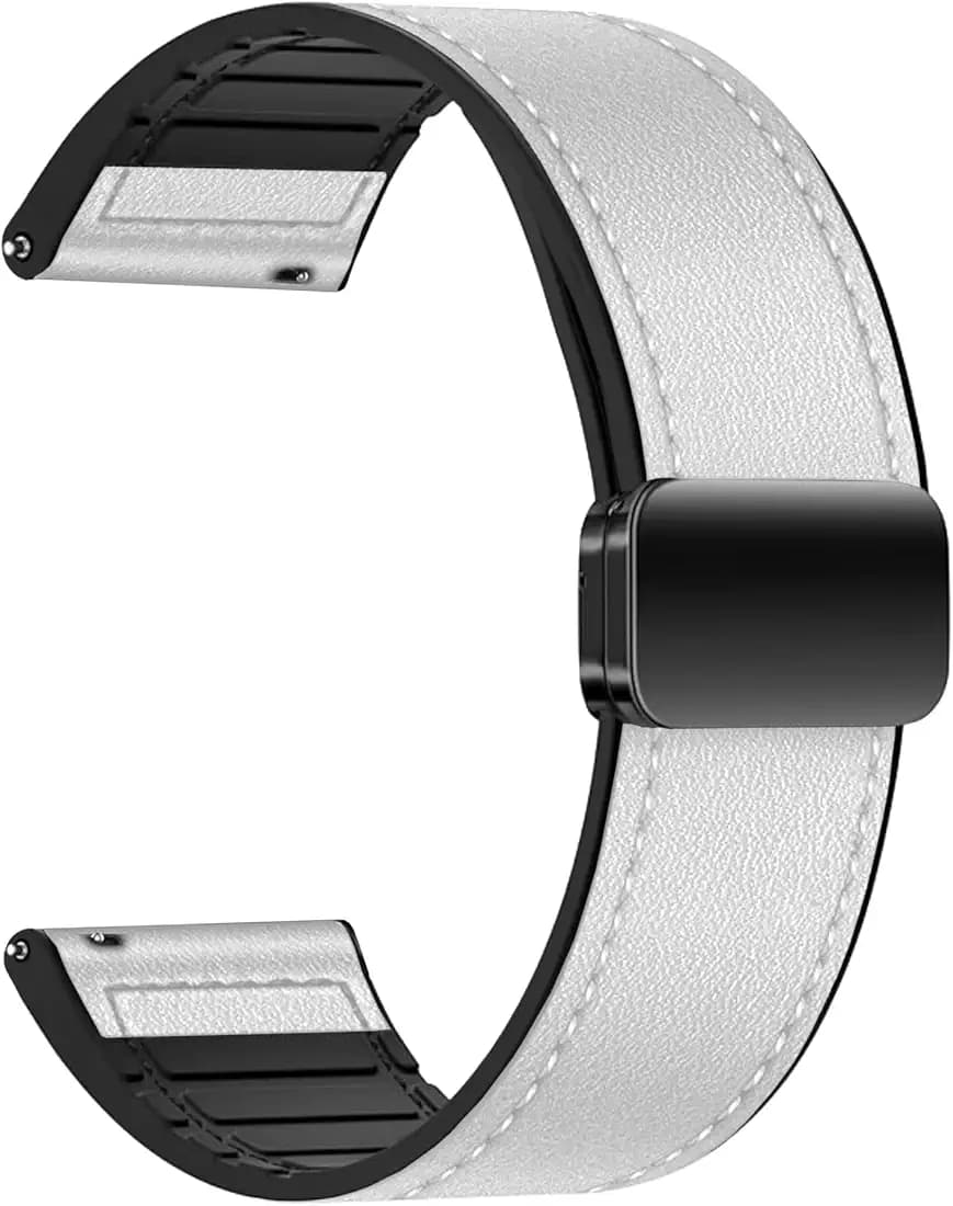 ACM Watch Strap Leather Magnetic Silicone 22mm compatible with Razer X Fossil Gen 6 Smartwatch Belt Luxury Band