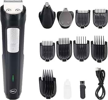 Pigeon 3 In 1 Multi-purpose Grooming Kit for Men | Trimmer, Shaver, Nose & Ear Trimmer | Stainless Steel Blade | USB Type C Charging | 120 Min Runtime | 2 HR Charge Time | 2 Years Warranty