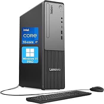 Lenovo ThinkCentre Neo 30s Gen 5 SFF Desktop Computer, 10-core Intel Core i7-13620H, 16GB DDR5, 512GB SSD, HDMI + VGA, Wi-Fi, RJ-45, USB-C, Wired Keyboard & Mouse, Windows 11 Pro
