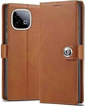 Exclusive Flip Cover for iQOO Neo 10 5G Mobile Phone | Business Professional Case | Premium Leather Finish Back Cover | Foldable Stand | Wallet Card Slots | Top Trending | Brown_201