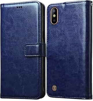 Amazon Brand-Solimo Flip Leather Mobile Cover (Soft, Flexible & Kickstand Back case) Compatible for Tecno Camon i Ace 2 (Blue)