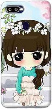 PRINTFIDAA Cartoon Girl with Big Eyes Printed Designer Hard Back Case Cover for Oppo F9 / Oppo F9 Pro/Realme 2 Pro/Realme U1, RMX1801, RMX1807 -(VS) MVN1009