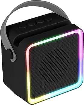 ZEBRONICS County 8, Portable Bluetooth Speaker, 8 Watts, Upto 7 Hours Playback, Passive Radiator, BTv5.3 | TWS | USB | mSD, RGB LED, Call Function, Compact Design, Carry Strap (Black)