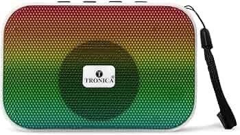 TRONICA Spark 5W Portable Bluetooth Speaker with FM Radio, TWS Stereo, USB Pendrive Slot & 5H Playback, Includes Multipurpose Eco-Friendly Jute Bag for Travel & Storage (Colour May Vary)