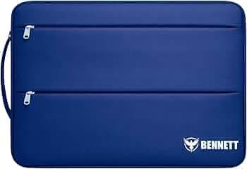 KBBRD Bennett Khadi&Polyester Drax Laptop Bag Sleeve Case Cover Pouch for 15/15.6 inches Laptop Apple/Dell/Lenovo/ASUS/Hp/Samsung/Mi/MacBook/Ultrabook/Thinkpad/Idea Pad/Surfacepro for Laptops (Blue)