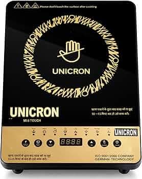 UNICRON 2000 Watts Cooktop | Preset Indian Menu Options & Timer | Compatible With Metal Cookware With Flat Bottom | Easy to clean