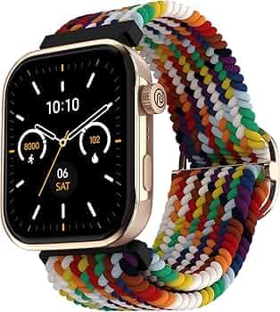 Noise Pro 5 Smart Watch with 1.85" AMOLED Display, BT Calling, New DIY Watch Faces, Ultra Personalization with Smart Dock, Productivity Suite, 100 Sports Modes and More (Rainbow Weave), Multi