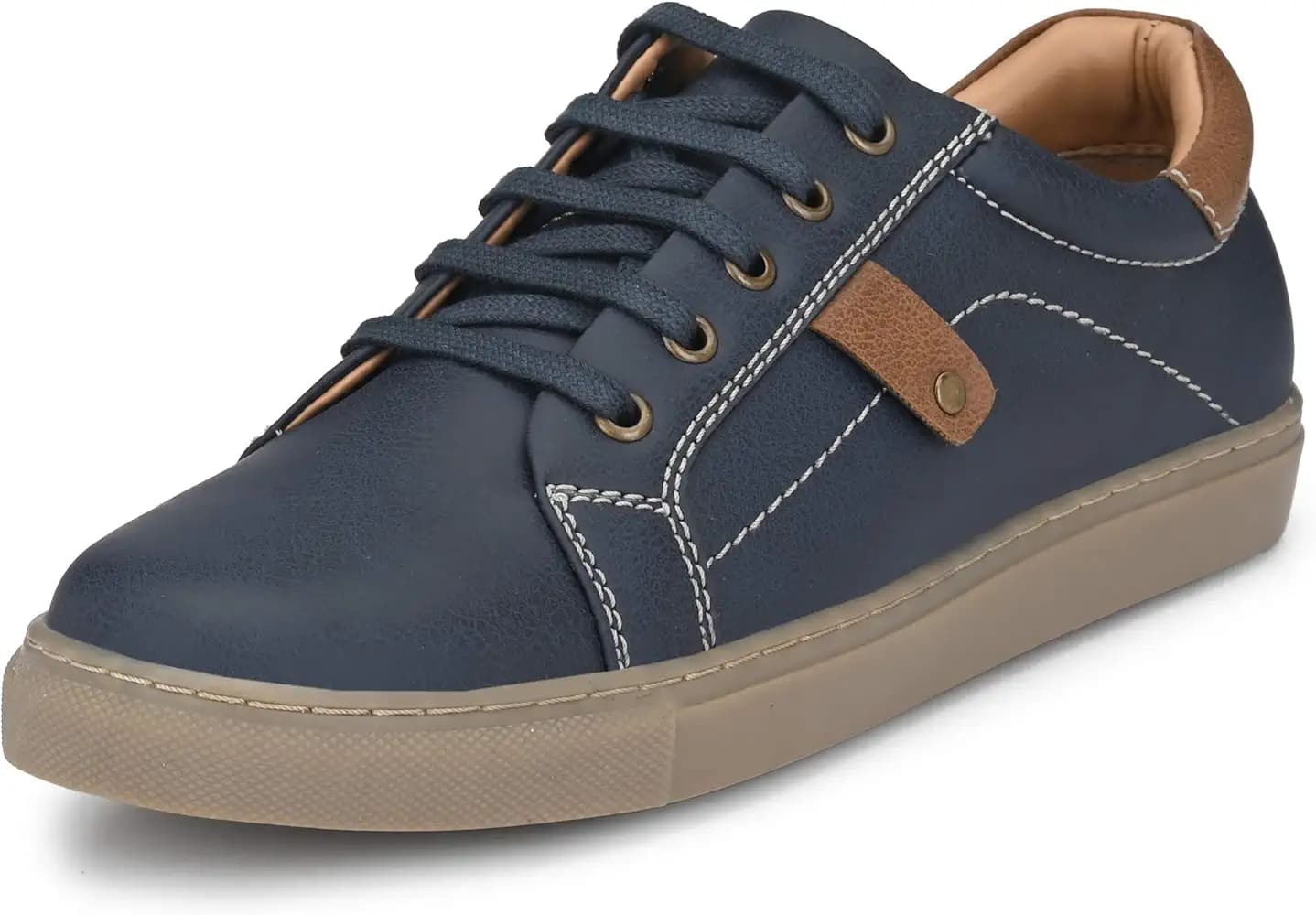 Centrino Casual Sneakers for Men | Stylish Lace-Up Sneakers with Cushioned Insole | Comfortable Walking Shoes with Rounded Front & Anti-Skid Sole (4457)