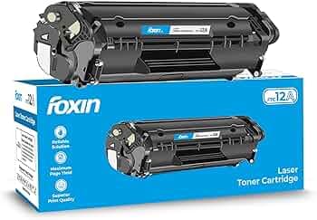 Foxin FTC 12A Laser Printer Toner Cartridge Compatible with HP 1020, M1005, 1018, 1010, 1012, 1015, 1022, 1022N, 1022NW, 3015, 3020, 3030, 3050, 3050Z, 3052, 3055, Canon LBP2900/2900B/3000