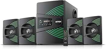 Intex ROAR-700 Auxiliary, Bluetooth Deep Bass Home Theater with Subwoofer 4.1 Channel with 70W Premium Signature Sound, Multiple Connectivity Modes, Master Remote and Sleek Finish (Black)