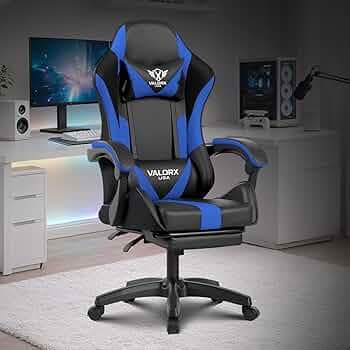 Warrior 2026 Edition Gaming & Office Ergonomic Chair | Vegan Leather | 360° Swivel, High Back 135° Recliner | Adjustable Height & Linkage Armrest| Lumbar Support|3 Year Warranty, Navy Blue