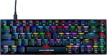 Cosmic Byte CB-GK-23 Artemis 68Key Per Key RGB Wired Mechanical Keyboard with Outemu Blue Switches and Software (Black)