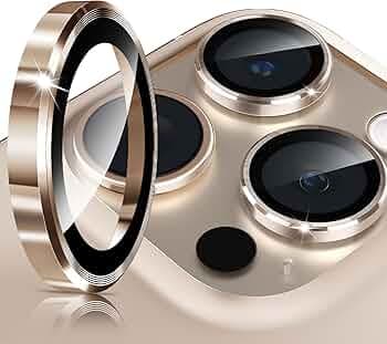 imluckies For iPhone 16 Pro - iPhone 16 Pro Max Camera Protection, AR+AF Tempered Glass & 9H Anti-Scratch Metal Aluminium Alloy, HD Clear Camera Lens Protective Film - Desert Titanium