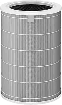 TROO® Air Purifier Filter Compatible with Xiaomi MI Air Purifiers Model 1, S, 2, 2S, PRO, 3, 3H, 3C. (Grey HEPA Active Carbon Integrated filter with RFID)
