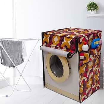 DREAM CARE Front Load Washing Machine Cover Suitable for IFB 5.5 Kg, 6 Kg & 6.5 Kg Waterproof & Dustproof (53cms X 61cms X 86cms)_Multicolor Design 03