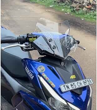 AEROX Racing Visor Windshield Wind Deflector White Colour