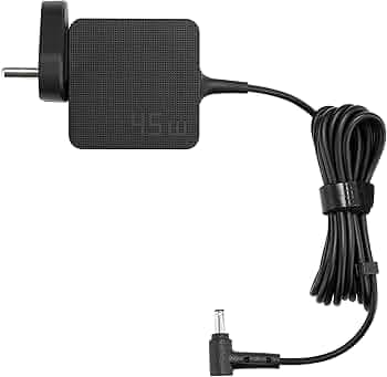Asus AD45-00B 45W Laptop Adapter/Charger Without Power Cord for Select Models of ASUS (20 V, 2.5 A, 4 mm x 1.2mm Diameter - Black