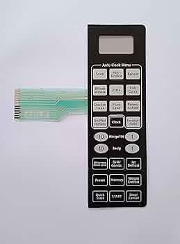 Able 20PG3S Microwave Oven Membrane Touch Keypad (Black)