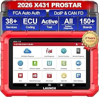 LAUNCH X431 PRO Star 2026 Elite Bi-Directional Scan Tool, Full System Diagnostic Scanner with ECU Coding, 38+ Reset Services, CANFD & DOIP, FCA AutoAuth, 2-Year Free Updates, 1996+ OBD2 Vehicles