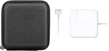 VERTUS® Travel Case for MacBook Charger | Portable Gadget Organiser for MacBook Power Adapter | Storage Organizer Bag for Laptop Accessories, Magic Mouse, USB Drives, GoPro Gadgets (Hard|Black)