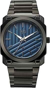 Fastrack Vyb Challenger with Quartz Analog Blue Dial Grey Stainless Steel Strap Watch for Men - FV30045QM01W