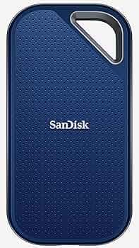 SANDISK Extreme Pro 2TB Portable External SSD, Up to 2000MB/s, USB-C, IP65 Water & Dust Resistant, 3m Drop Protection, Metal Enclosure, PC, Mac & Smartphone Compatible, Royal Blue