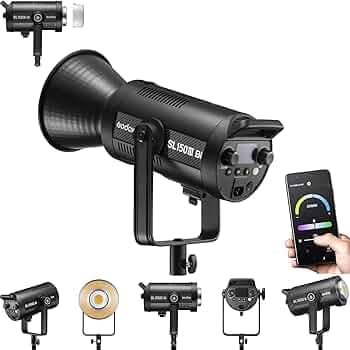 Godox SL150IIIBI Bi-Color LED Monolight Continuous Lighting 160W 2800-6500K 90,500 Lux for Studio and Film TV Production