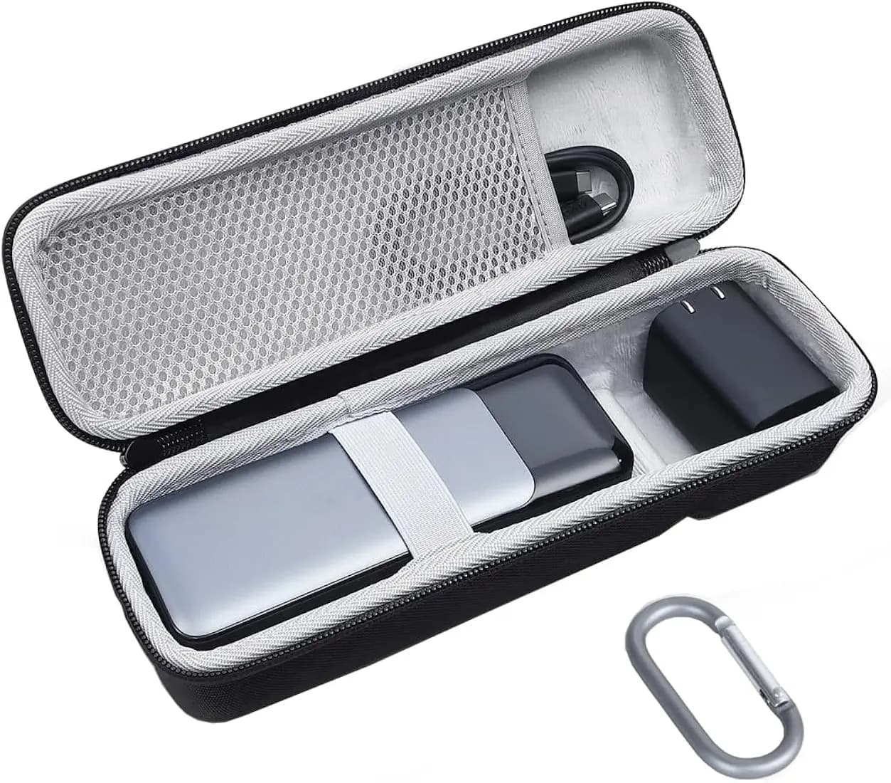 PISOSN Hard Carrying Case Compatible with Anker 737 Power Bank (PowerCore 24K) / Anker Prime Power Bank 27650mAh 250W, Portable Fashion Travel Case, Black, PISOSNA73CASE