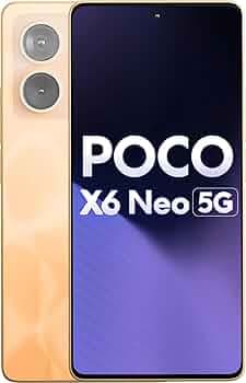 Poco X6 Neo 5G (Martian Orange, 8GB RAM, 128GB Storage) | Dimensity 6080 Processor | 5000 mAh Battery + 33W Fast Charging | 108MP + 2MP Rear Camera & 16MP Front Camera